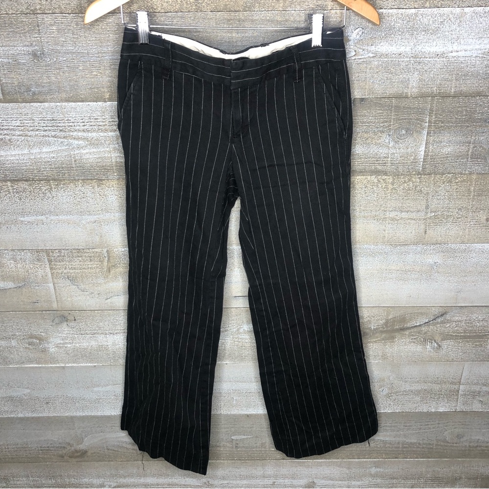 Gap Y2K low rise pinstripe wide leg office career pants